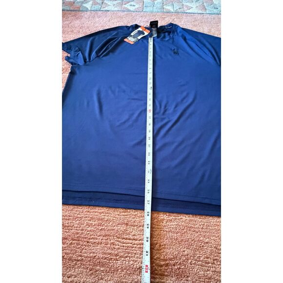 Spyder Active Performance T-Shirt Navy Blue Short Sleeve Crew Neck XXL NWT - Picture 6 of 8